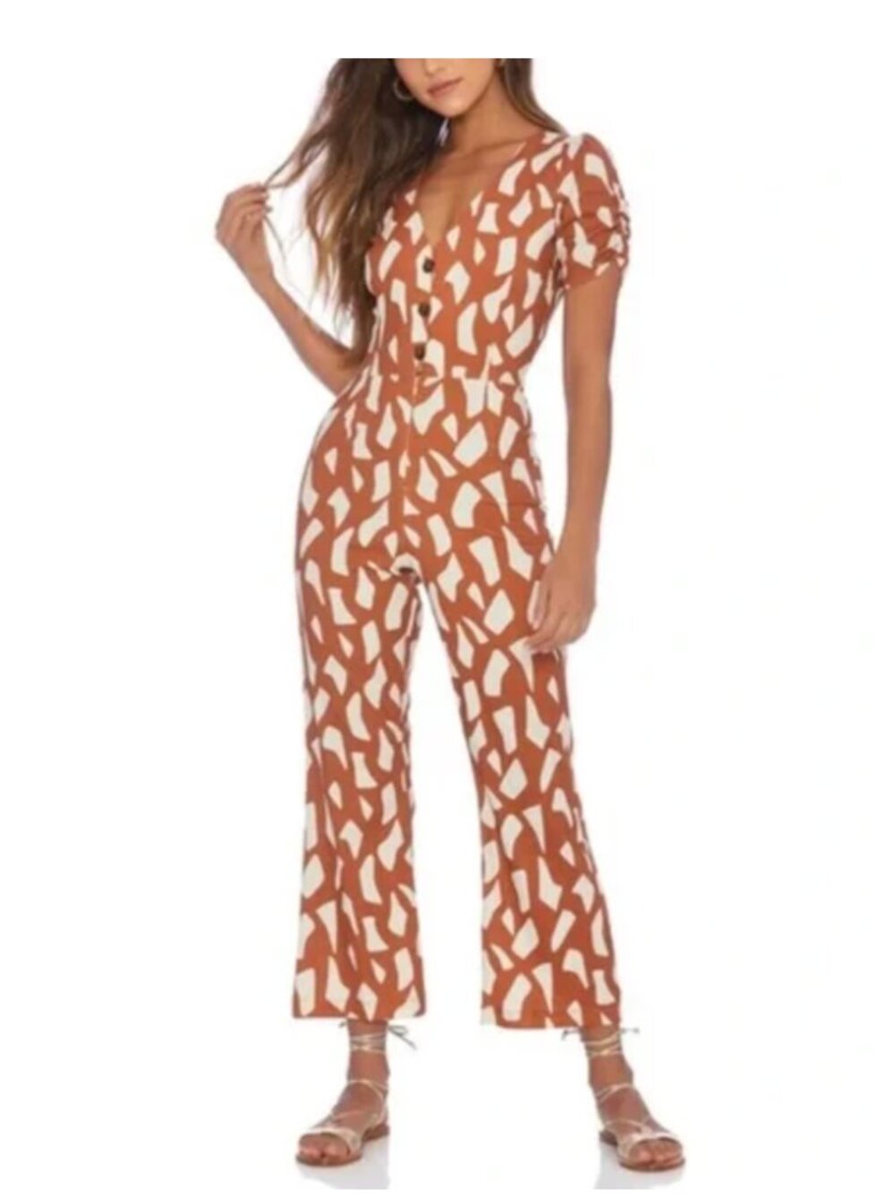 Free People Jacki Giraffe Print Jumpsuit by Ellejay M